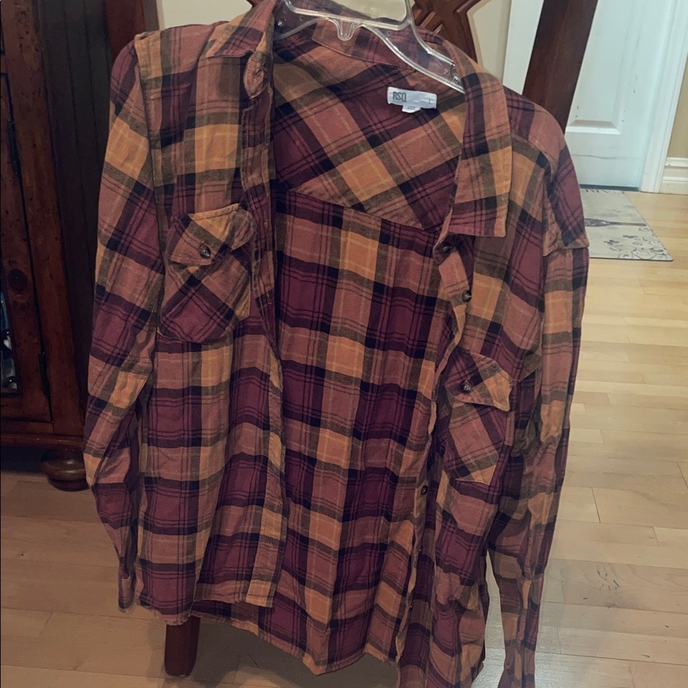 Plaid Button-Up Shirt